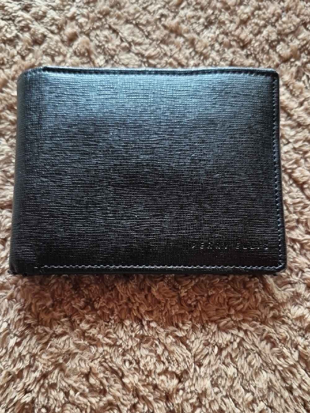 Men's Black Perry Ellis Leather Bifold Wallet -